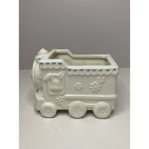 Vintage Train Baby Planter Nursery Baby Shower Succulent Bunny Plant - Picture 2 of 13